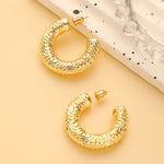 golden Large Hoop Earrings, 14K goldenen-Plated Large Hoop Earrings, Lightweight Fashionable Women's Earrings, Simple and Stylish Versatile Earrings, Perfect Gift