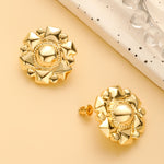 Women's large earphones thick bottom sunflower earphones Lightweight and stylish women's accessories earrings Fashionable women's matching accessories Women's daily holiday