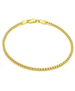 Waitsoul Sparkling/Rope/Box Bracelet for Women Men 2mm 2.5mm 3mm 5mm Diamond-Cut Silver/Gold Sparkling/Box/Rope Chain Bracelet for Gril 6.5/7/7.5/8/8.5/9 Inch