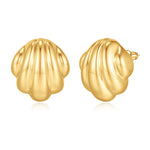 golden Shell Earrings for Women, golden Earrings for Women Trendy Chunky golden Earrings Statement Earrings for Women golden Chunky Earrings for Women Lightweight golden Jewelry Gift for Women