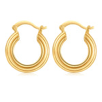 Gold Hoop Earrings for Women,14K Gold Plated Chunky Gold Hoop Earrings for Women Trendy Fashion Jewelry