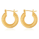 Gold Hoop Earrings for Women,14K Gold Plated Lightweight Gold Hoop Earrings for Women Trendy Fashion Jewelry