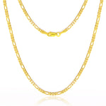 Waitsoul 925 Sterling Silver Figaro Chain Lobster Clasp 3mm/4mm/5mm Diamond Cut Figaro Link Chain Necklace for Women Men 16-30 Inches