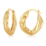Gold Hoop Earrings for Women,14K Gold Plated Chunky Gold Hoop Earrings for Women Trendy Fashion Jewelry