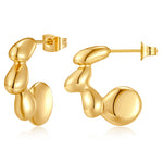 Gold Hoop Earrings for Women,14K Gold Plated Chunky Gold Hoop Earrings for Women Trendy Fashion Jewelry