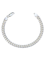Waitsoul Silver Bracelet for Men 5mm 8mm Diamond-Cut Cuban Link Curb Chain Bracelet for Women 6.5/7/7.5/8/8.5/9 Inch