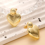 New Luxury Women's Earrings, Heart-Shaped golden Thick Earrings, Lightweight and Stylish Party Earrings, Fashionable Women's Earring Accessories, Valentine's Day Gift