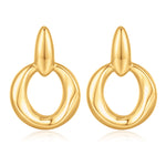 Chunky golden Earrings for Women, 14K golden Plated Earrings Circle Drop Dangle Earrings for Women Statement Earrings Dangle Earrings for Women golden Earrings for Women Jewelry Gifts for Women