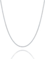 Waitsoul 925 Sterling Silver Rope Chain Lobster Clasp 2.5mm Silver Chain for Men Women Silver Necklace Chain 16-30 Inches