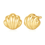 Chunky golden Earrings for Women 14k golden Plated golden Chunky Earrings for Women Hypoallergenic golden Statement Earrings Thick Stud Earrings for Women Trendy Jewelry Gift for Women