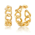 Gold Hoop Earrings for Women,14K Gold Plated Chunky Gold Hoop Earrings for Women Trendy Fashion Jewelry