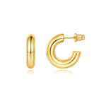 Chunky golden Hoop Earrings Set 14K golden and silver Plated Open Hoops Earrings Lightweight Small golden Hoop Earrings 20/30/40/50mm