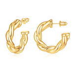 golden Hoop Earrings Set for Women 14K golden Plated Lightweight Chunky golden Hoop Earrings for Women Jewelry