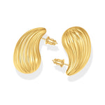 goldenen Teardrop Earrings for Women, 14K goldenen Plated Water Tear Drop Earrings Jewelry Chunky goldenen Hoop Earrings for Women Lightweight Hypoallergenic Big Thick Statement Earrings for Women Trendy Jewelry