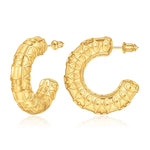 Chunky golden Hoop Earrings for Women 14K golden Plated Chunky Hoops Earrings for Women Hypoallergenic Lightweight Non Tarnish Statement golden Chunky Earrings Big Large Thick Hoop for Women Trendy Jewelry