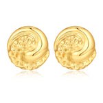 Chunky goldenen Earrings for Women, 14K goldenen Plated Statement Earrings for Women Large Stud goldenen Chunky Earrings Hypoallergenic Lightweight Big Coin Thick Chunky goldenen Earrings for Women Trendy Jewelry