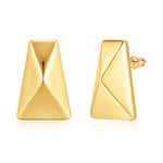 Chunky golden Earrings for Women, 14K golden Plated Statement Earrings for Women Large Stud Chunky golden Earrings Big Geometry Stud Hypoallergenic Lightweight Thick golden Earrings Trendy Jewelry for Women