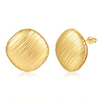 Chunky golden Earrings for Women, 14K golden Plated Statement Earrings for Women Large Stud Chunky golden Earrings Hypoallergenic Lightweight Big Square Thick golden Earrings for Women Trendy Jewelry