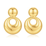 Chunky golden Dangle Earrings for Women, 14K golden Plated Statement Earrings for Women Lightweight golden Drop Dangle Earrings for Women Chunky Thick golden Earrings for Women Trendy golden Jewelry for Women