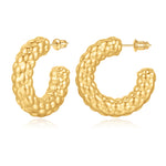 Chunky golden Hoop Earrings for Women,14K golden Plated Earrings Chunky Hoop Earrings for Women Trendy golden Statement Earrings for Women Chunky golden Earrings Chunky Earrings for Women Jewelry Gifts