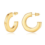 golden Hoop Earrings Set for Women 14K golden Plated Lightweight Chunky golden Hoop Earrings for Women Jewelry