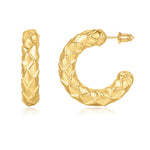 Chunky golden Hoop Earrings for Women, 14K golden Plated Chunky Hoops Earrings for Women Hypoallergenic Lightweight Non Tarnish Statement golden Chunky Earrings Big Large Thick Hoop for Women Trendy Jewelry