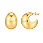 Women's Hoop Earrings 14K golden and silver Plated Women's golden Hoop Earrings Hollow Hoop Earrings Lightweight Earrings Fashion Women's Earring Accessories