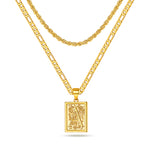 LUXEJEW Layered Initial Necklaces for Men, Stainless Steel Silver Cuban Chain Rope Chain Mens Chain Initial Necklace Letter Pendant Initial Necklace for Men Women Jewelry Gifts