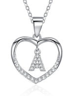 Visit the ITS4YEO Store 925 Sterling Silver Infinity Heart Pendant Initial Necklaces Silver Necklace Zircon Pendant Necklaces for Women Jewelry Gift for Women Wifes Her Valentines Gift
