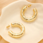 Fashion Party Earrings Women's Circular Fashion Earrings Thick Large Earrings Women's Versatile Earrings Day Gifts