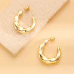 Women's circular fashion earrings thick large earrings women's versatile earrings daily gift