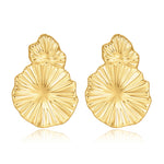 golden Statement Earrings for Women 14K golden Plated Big Disc Drop Dangle Earrings for Women golden Chunky Earrings for Women Chunky golden Earrings for Women golden Jewelry for Women Gifts