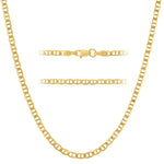 Women's Simple and Elegant Style Gold Necklace, 3mm 18K Gold Plated Anchor Chain Necklace, Suitable for Both Men and Women Daily Commuting and Festival Gifts