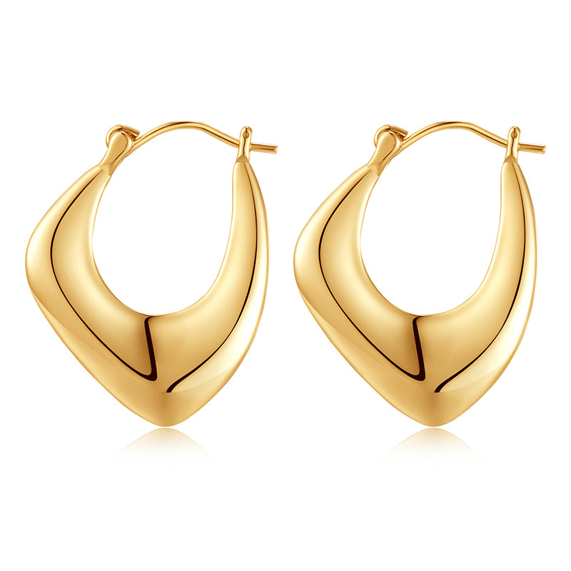 Gold Hoop Earrings for Women,14K Gold Plated Lightweight Gold Hoop Earrings for Women Trendy Fashion Jewelry