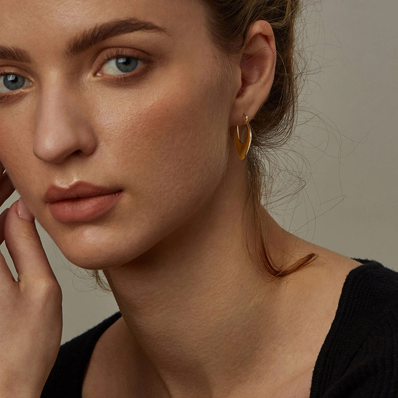 Gold Hoop Earrings for Women,14K Gold Plated Lightweight Gold Hoop Earrings for Women Trendy Fashion Jewelry