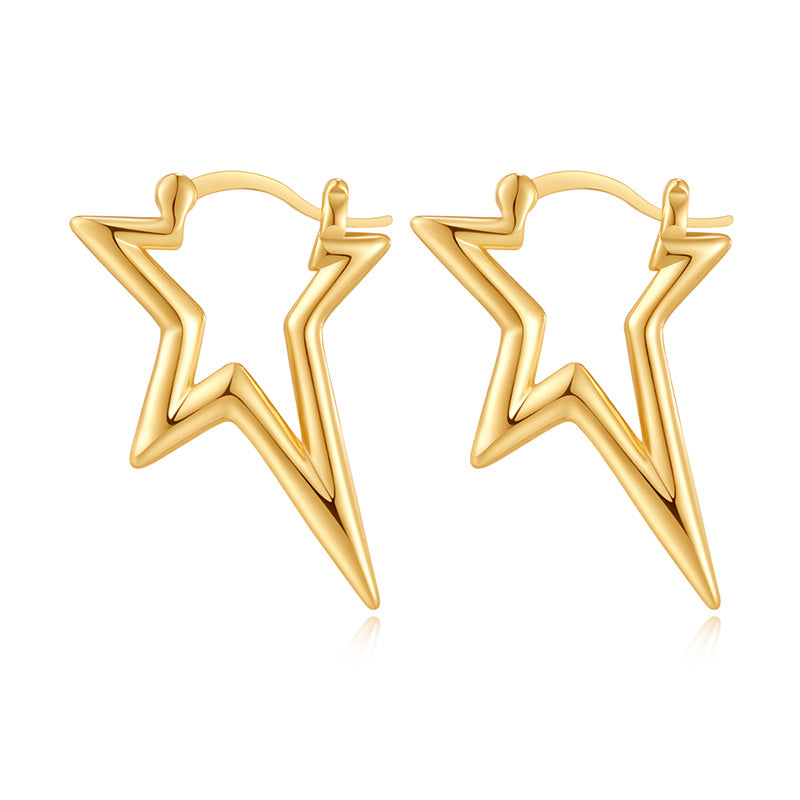 Gold Hoop Earrings for Women,14K Gold Plated Chunky Gold Hoop Earrings for Women Trendy Fashion Jewelry