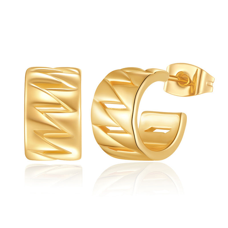 Gold Hoop Earrings for Women,14K Gold Plated Lightweight Gold Hoop Earrings for Women Trendy Fashion Jewelry