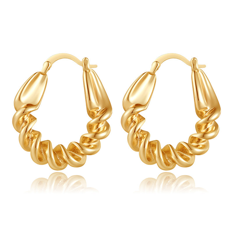 Gold Hoop Earrings for Women,14K Gold Plated Lightweight Gold Hoop Earrings for Women Trendy Fashion Jewelry