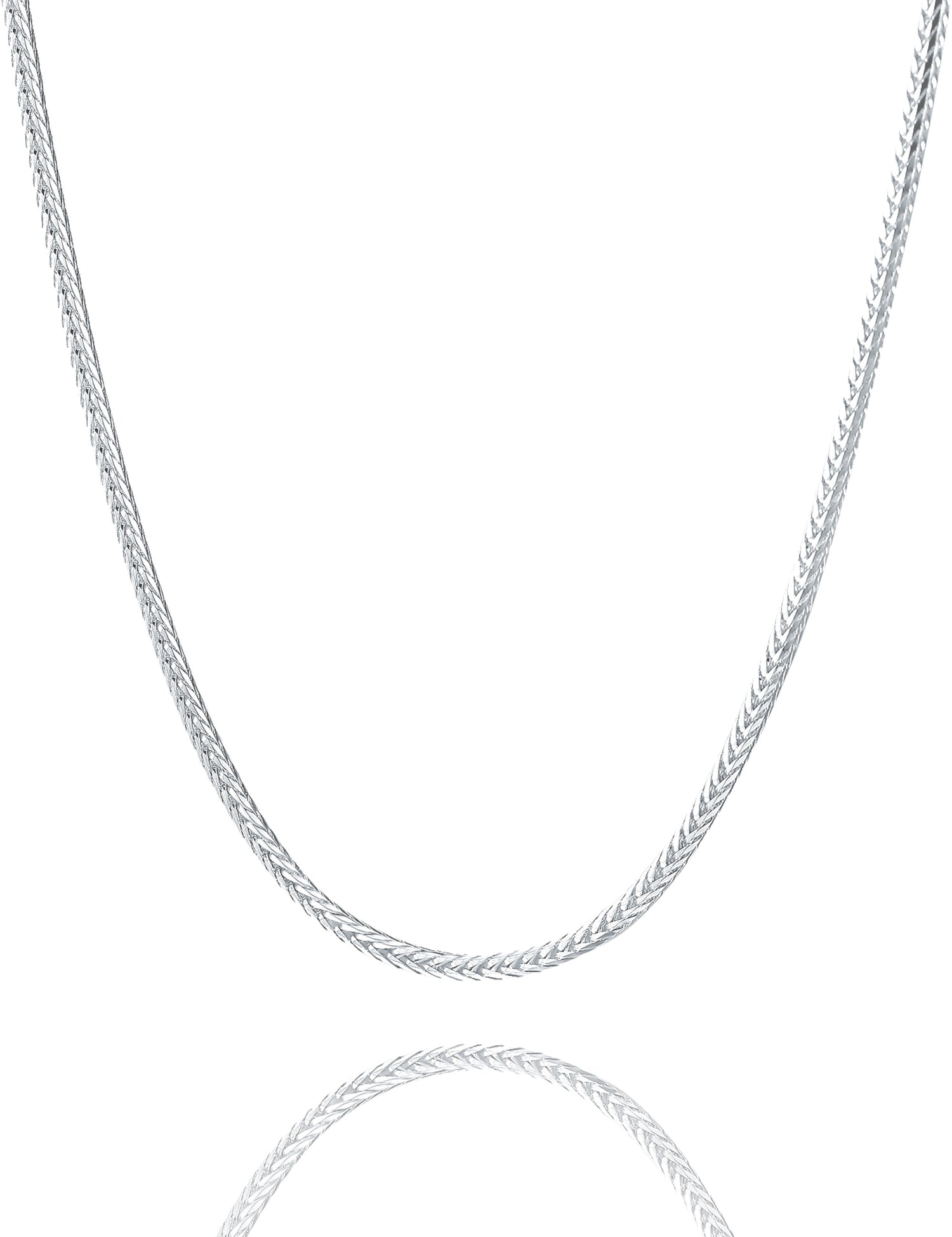 Waitsoul 925 Sterling Silver Rope Chain Lobster Clasp 2.5mm Silver Chain for Men Women Silver Necklace Chain 16-30 Inches