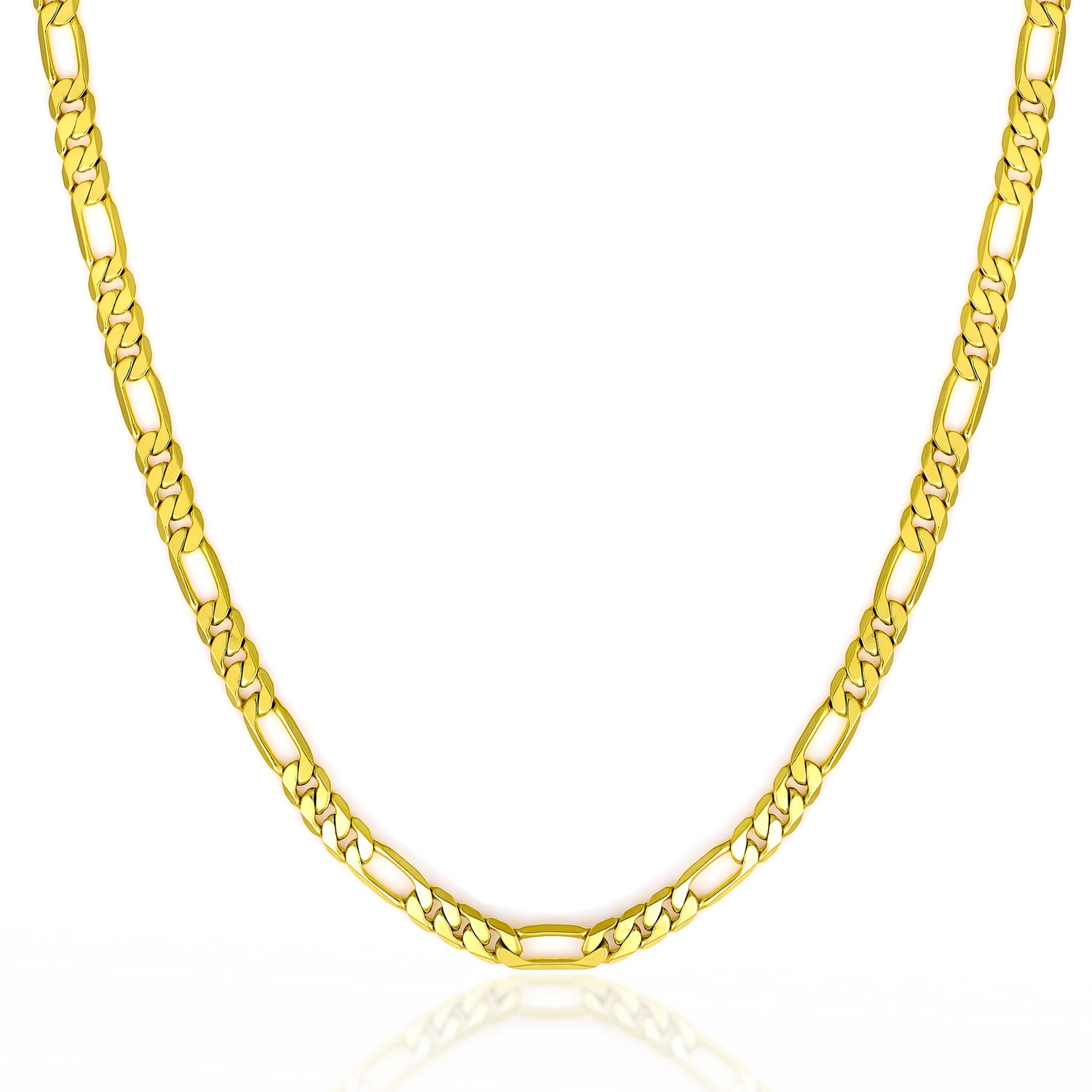 Waitsoul 925 Sterling Silver Figaro Chain Lobster Clasp 3mm/4mm/5mm Diamond Cut Figaro Link Chain Necklace for Women Men 16-30 Inches