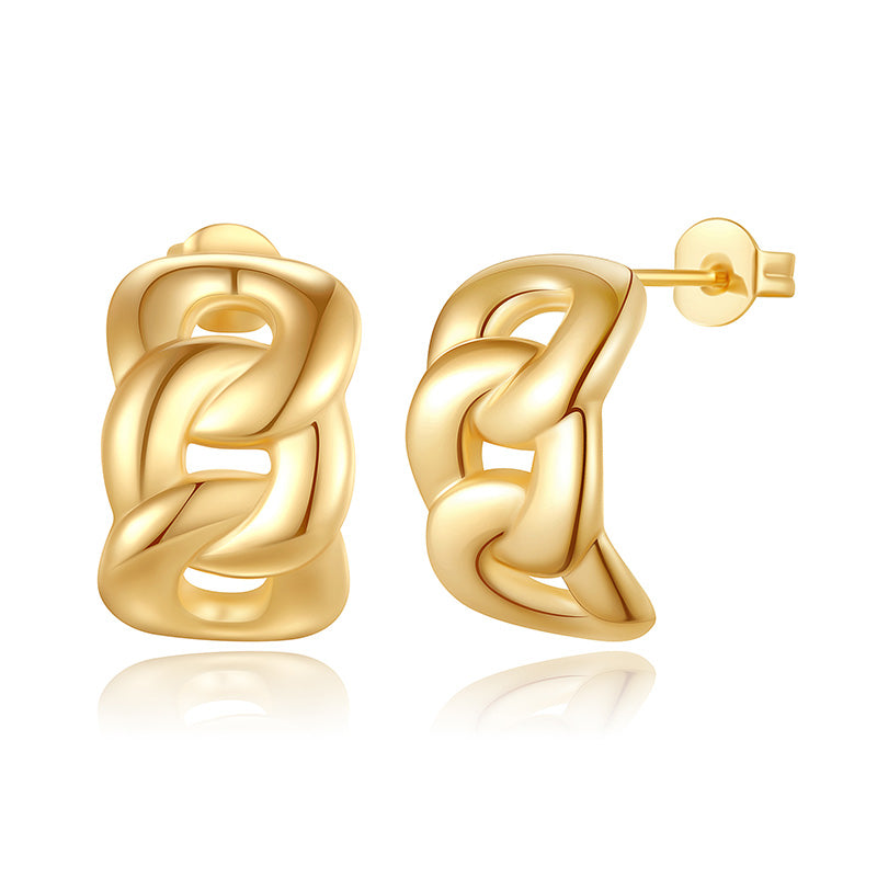 Gold Hoop Earrings for Women,14K Gold Plated Lightweight Gold Hoop Earrings for Women Trendy Fashion Jewelry