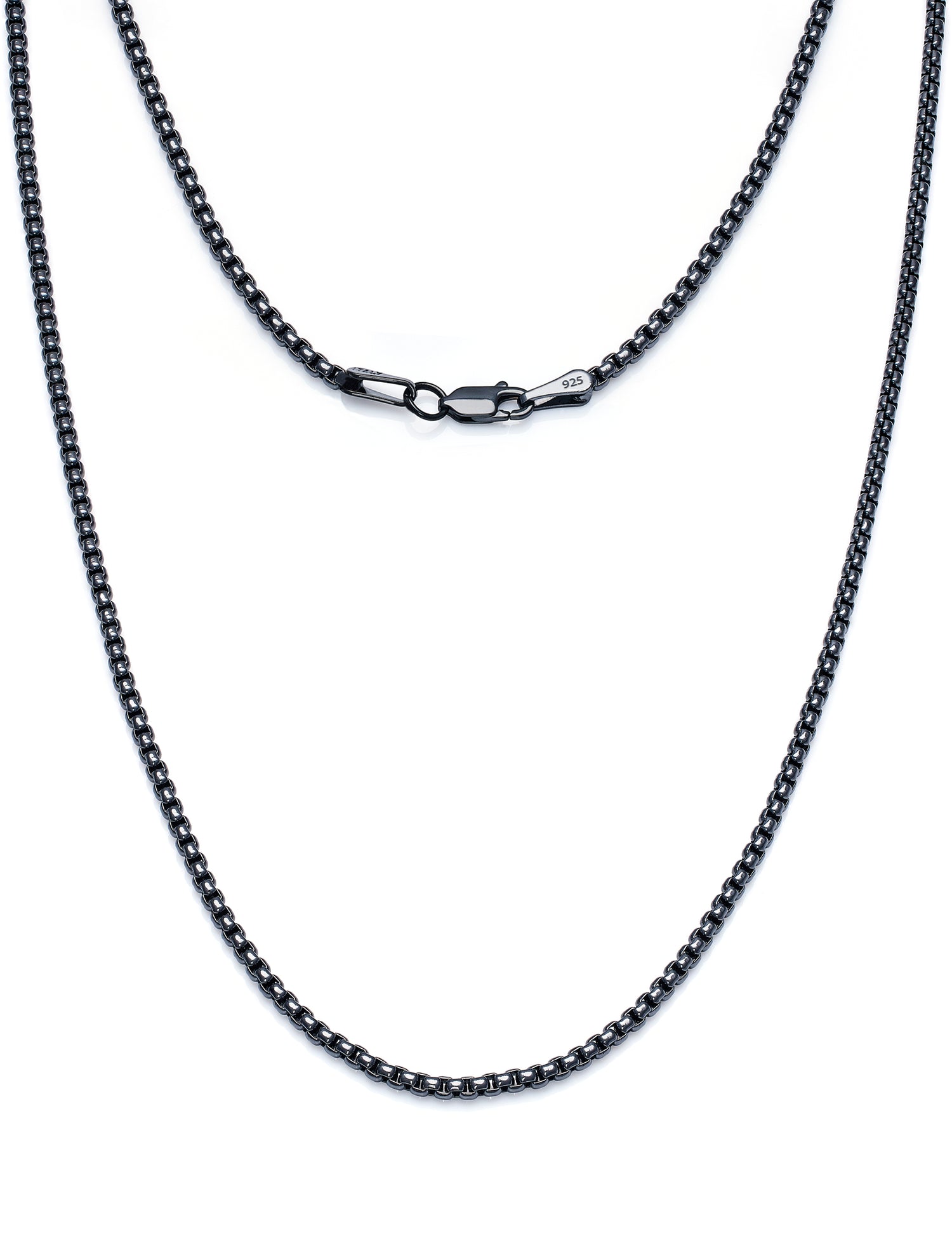 Waitsoul 925 Sterling Silver Rope Chain Lobster Clasp 2, 2.5, 3, 3.5mm Silver Chain for Men Women Silver Necklace Chain 16-30 Inches