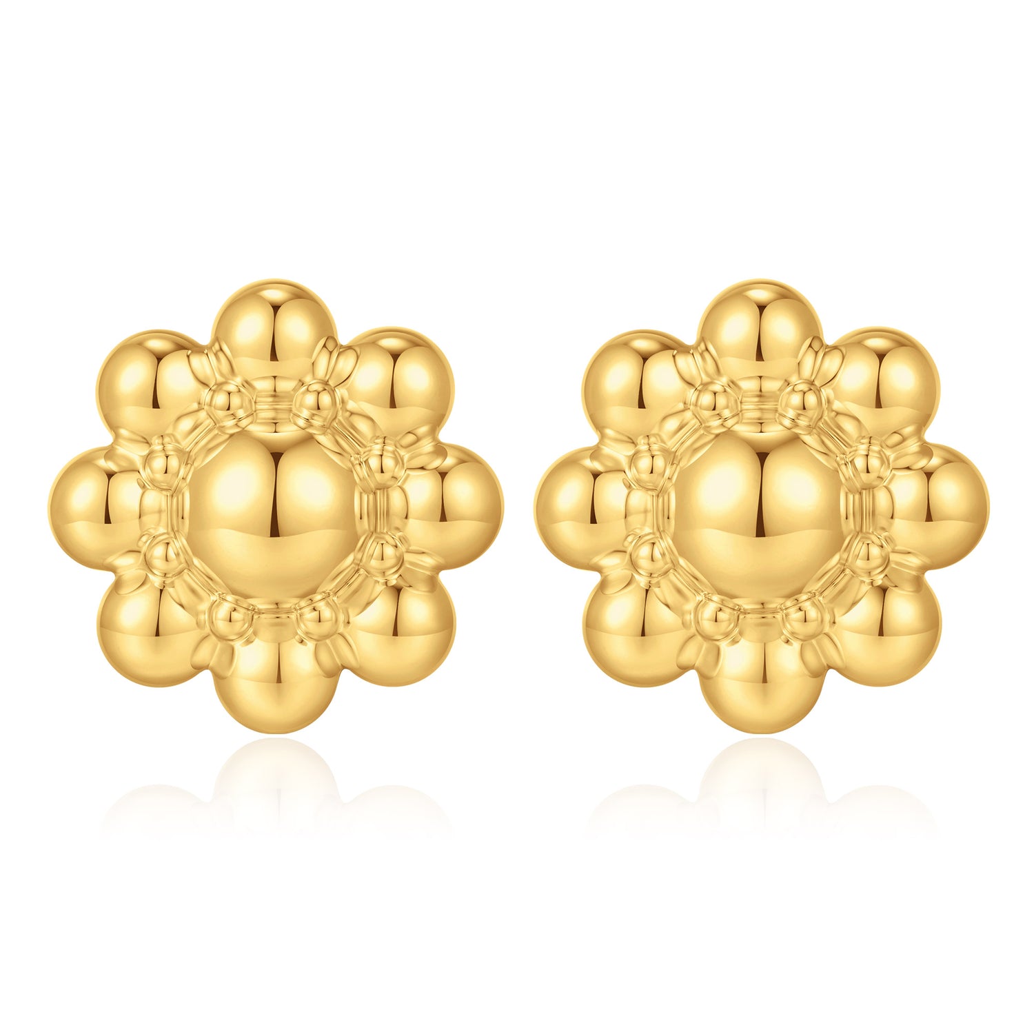 Chunky goldenen  Earrings for Women, goldenen  Folwer Earrings for Women Chunky Vintage Stud Earrings for Women goldenen  Earrings for Women Trendy goldenen  Statement Earrings Jewelry for Women Gifts