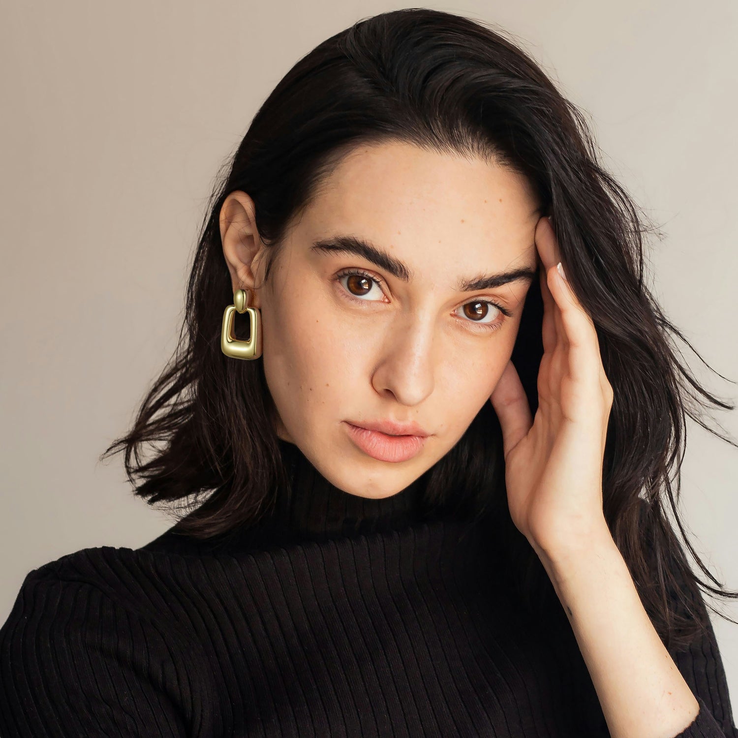 golden Earrings for Women, 14K golden Plated Earrings golden Dangle Earrings for Women Trendy Chunky golden Earrings golden Statement Earrings for Women Vintage Square Earrings for Women Jewelry Gifts for Women