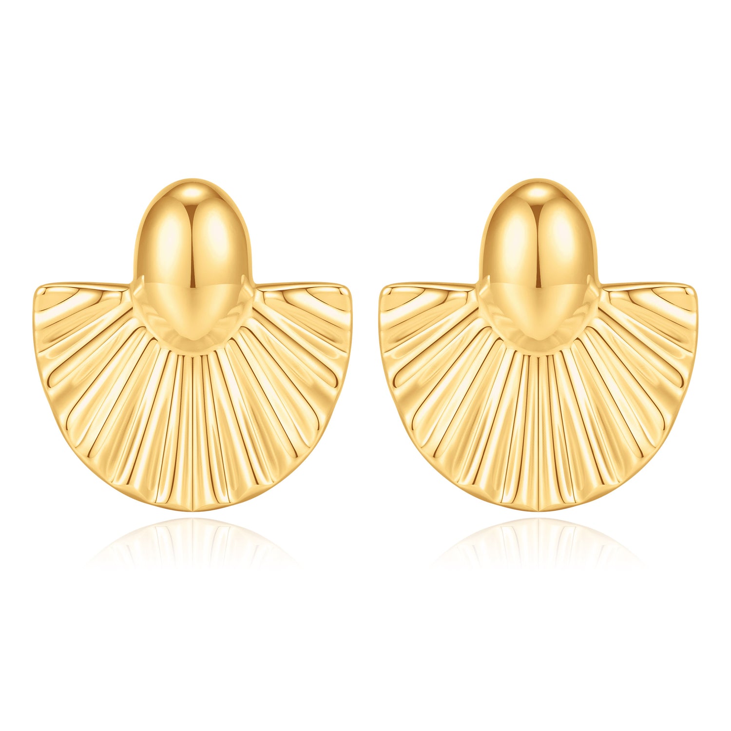 golden Shell Earrings for Women, 14K golden Plated Earrings Shell Jewelry for Women Chunky Earrings golden Dangle Earrings for Women Trendy Chunky golden Earrings for Women Jewelry Gifts