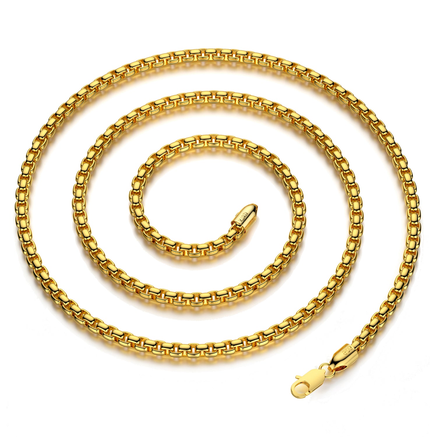 Waitsoul Mens Silver Chain Silver Box Chain for Women with 925 Sterling Silver Lobster Clasp 4，4.5，5mm Necklace for Women Mens Box Chain Silver Necklace Chain 16/18/20/22/24/26/30 Inches