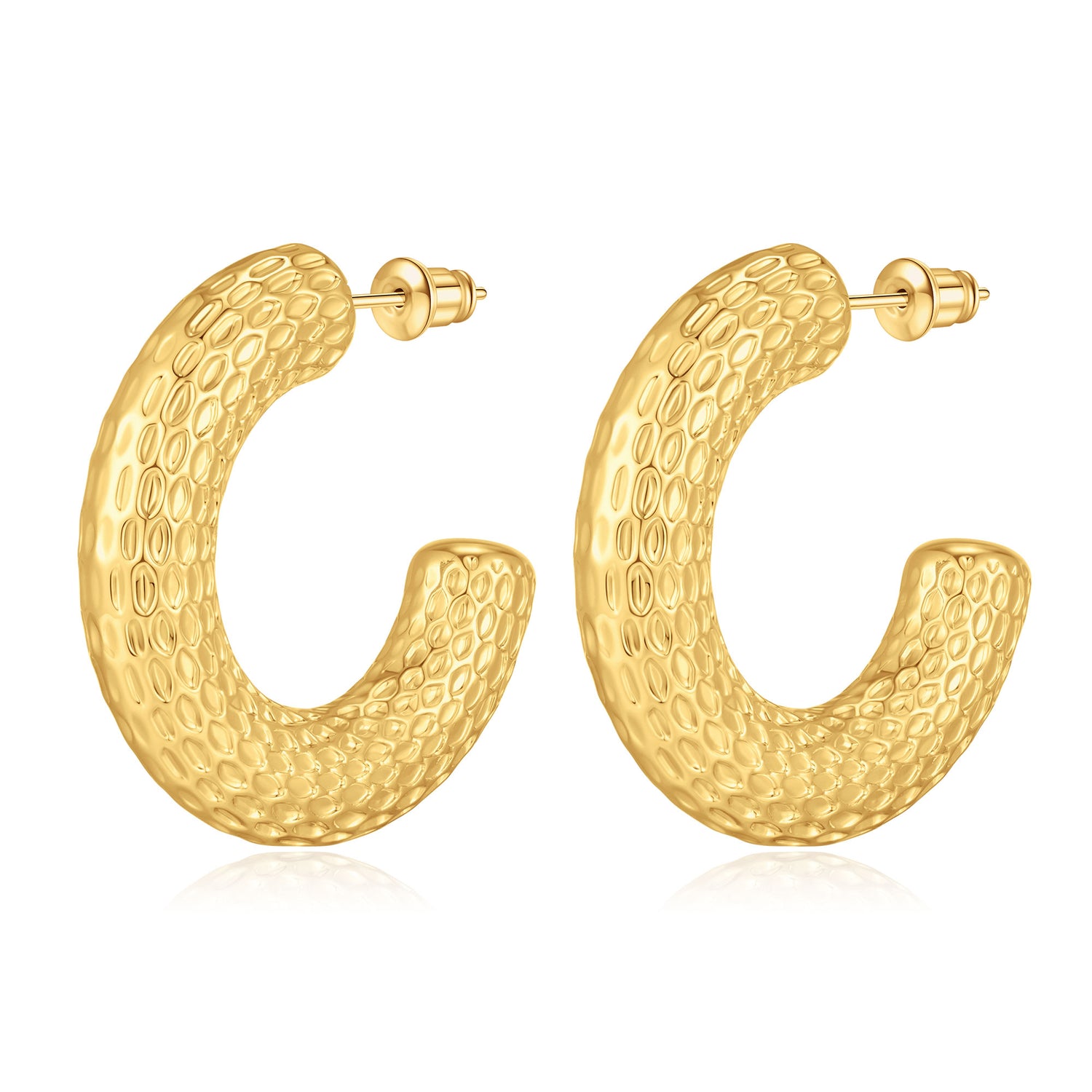 Women's Circular Thick golden New Pattern Earrings Fashion Elegant Earrings Women's Festival Gifts Jewelry Valentine's Day Mardi Gras Festival