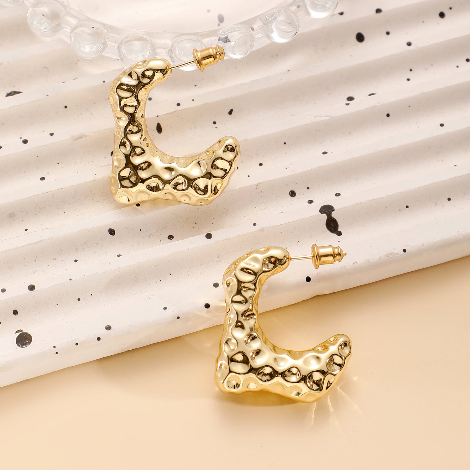 goldenen  Chunky Earrings for Women,14K goldenen  Plated Irregularly goldenen  Chunky Earrings for Women Lightweight Statement goldenen  Earrings for Women Trendy goldenen  Jewelry for Women Gifts for Women