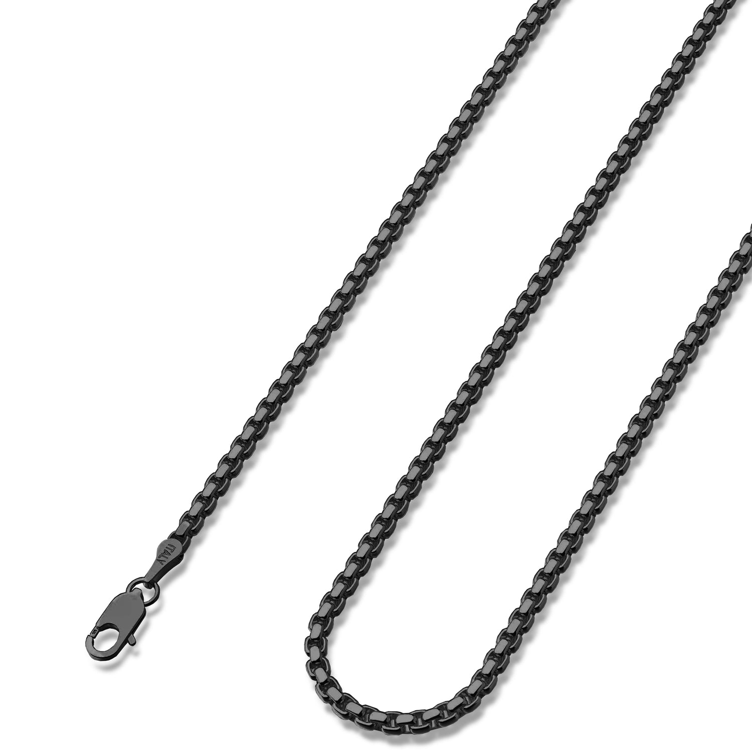 Waitsoul 925 Sterling Silver Rope Chain Lobster Clasp 2, 2.5, 3, 3.5mm Silver Chain for Men Women Silver Necklace Chain 16-30 Inches