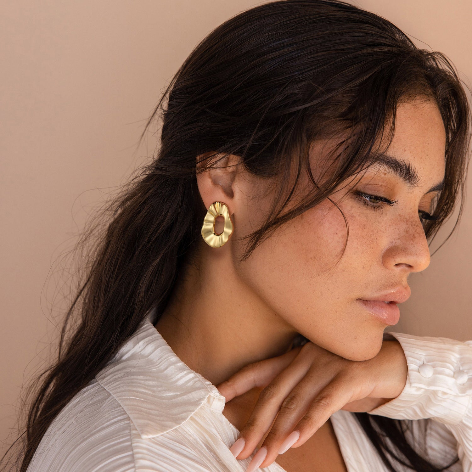 Chunky golden Earrings for Women, 14K golden Plated Earrings golden Chunky Earrings for Women Dangle Earrings Statement Earrings for Women Chunky golden Earrings Jewelry for Women Trendy Gifts